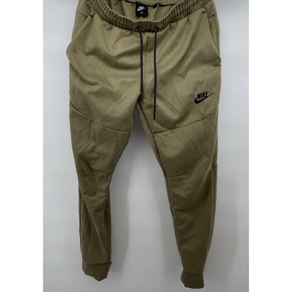Nike Mens Green Sportswear Tech Fleece Slim Fit Tapered Jogger Pants Size M - Picture 1 of 12